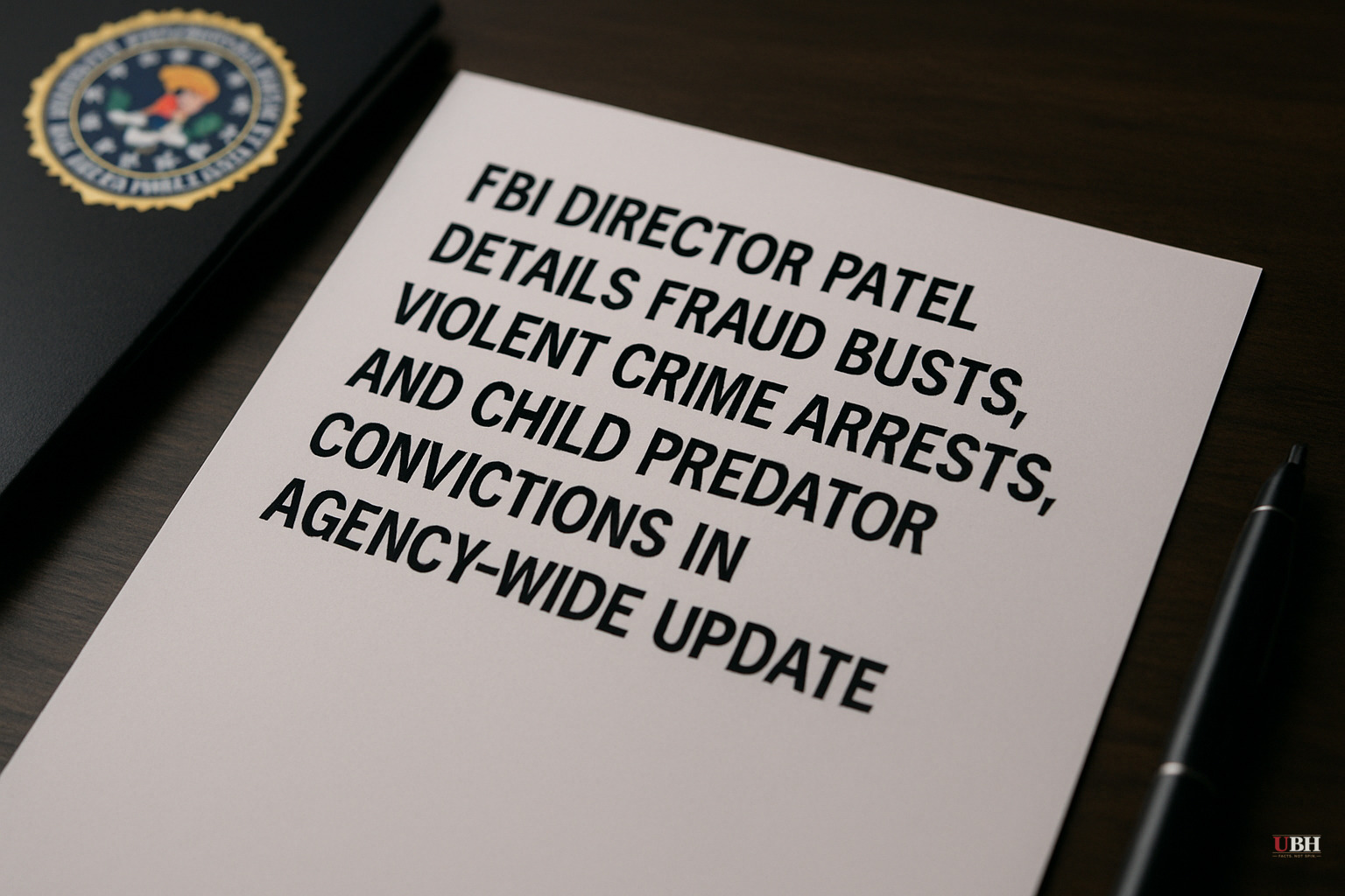 FBI Director Patel Details Fraud Busts, Violent Crime Arrests, and Child Predator Convictions in Agency-Wide Update