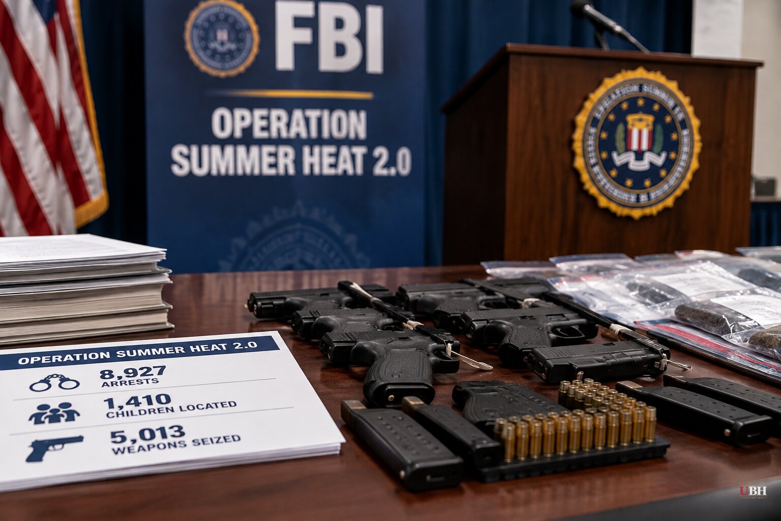 FBI Reports 8,927 Arrests, 1,410 Children Located in Operation Summer Heat 2.0, as Patel Fights Back Against Most Wanted List Claims