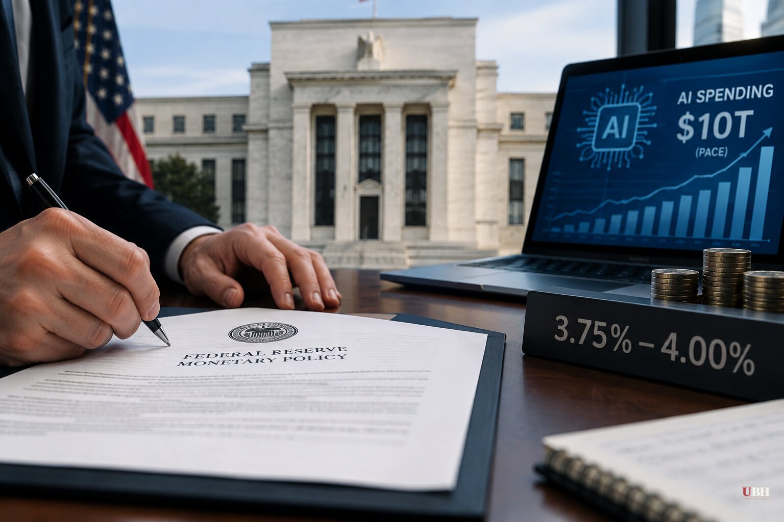 Fed Raises Rates to 3.75%-4% as AI Spending Hits $10 Trillion Pace, Squeezing CFOs on Borrowing Costs
