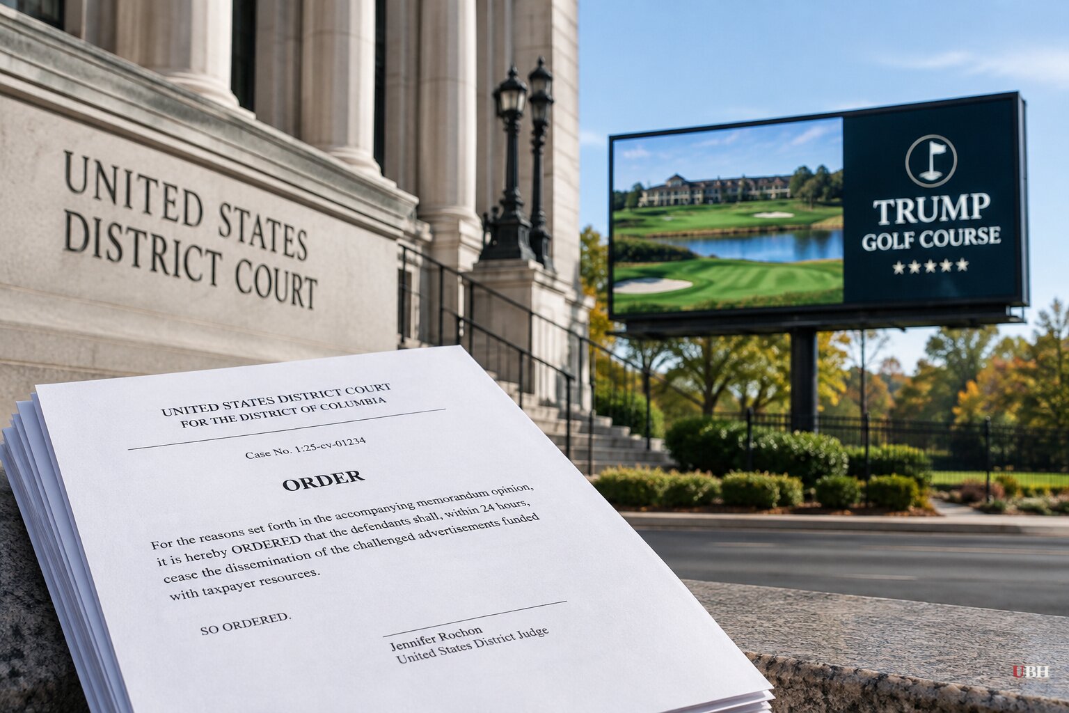 Federal Judges Order Trump Ads Pulled, Open Golf Course Inquiry and Bar Election-Official Threats