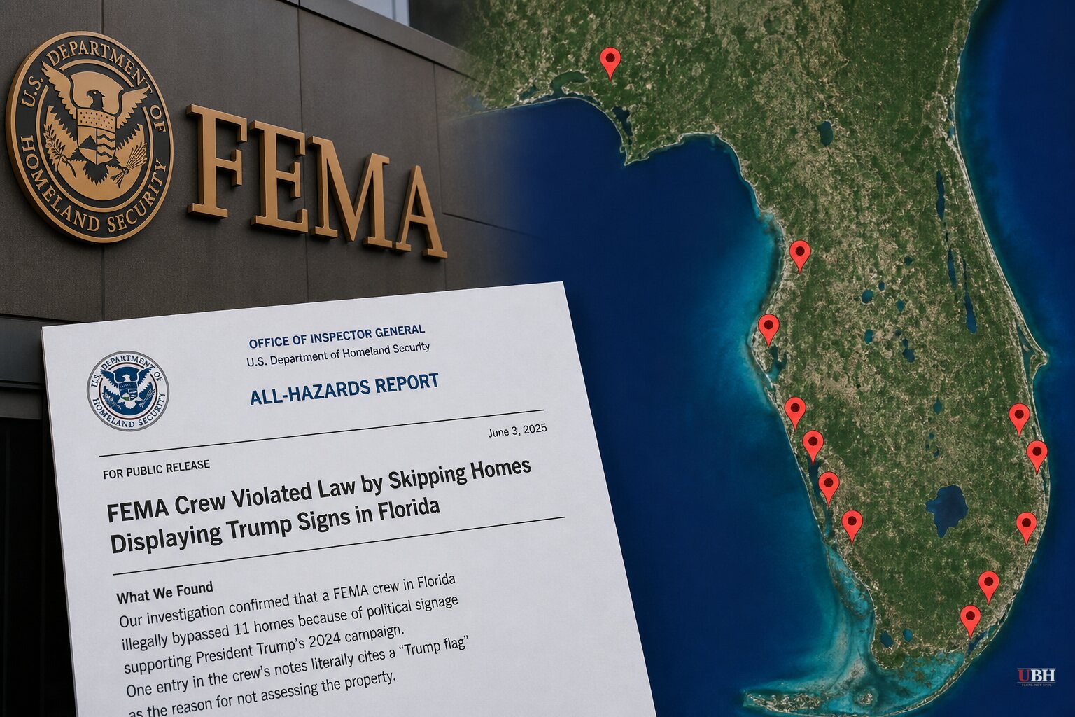 Federal Watchdog: FEMA Crew Broke Law Skipping 11 Florida Homes With Trump Signs