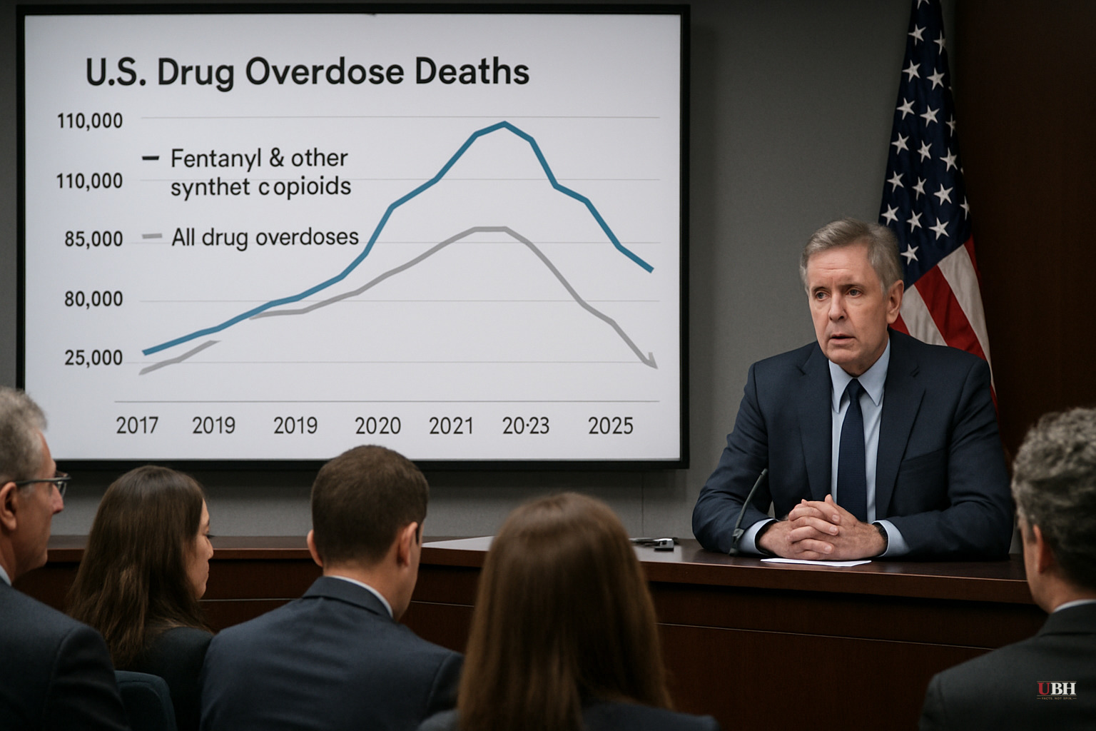 Fentanyl Still Drives Most U.S. Overdose Deaths, but Annual Toll Has Fallen Sharply Since 2023 Peak