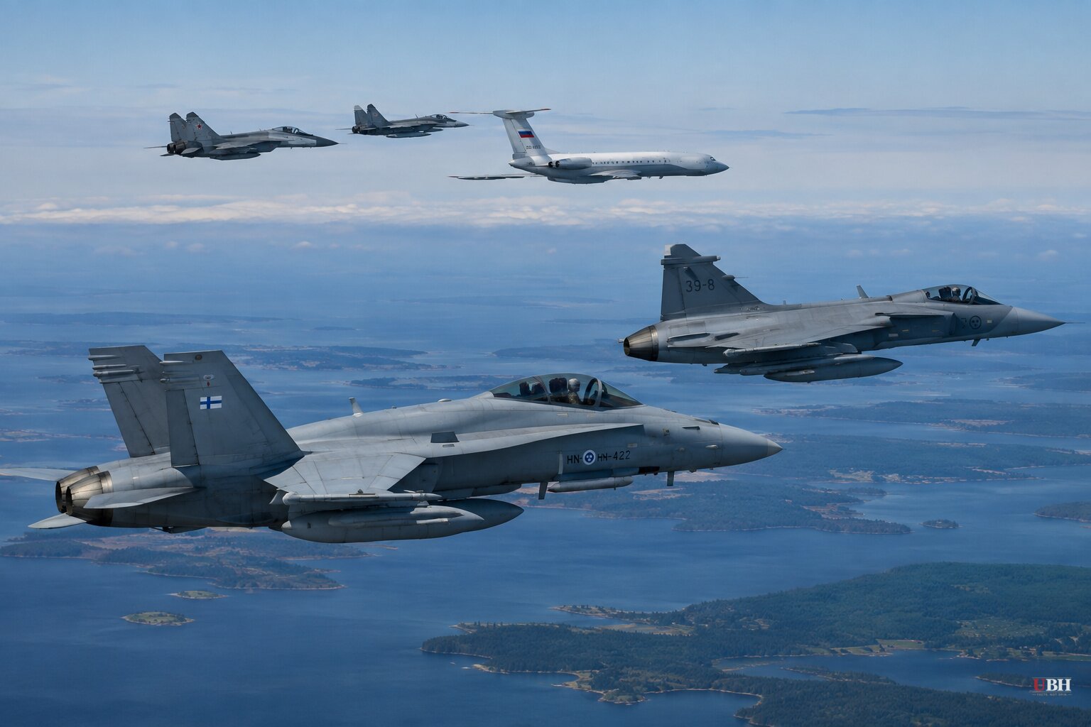 Finland and Sweden Fly First Joint Fighter Intercept of Russian Aircraft Over Gulf of Finland