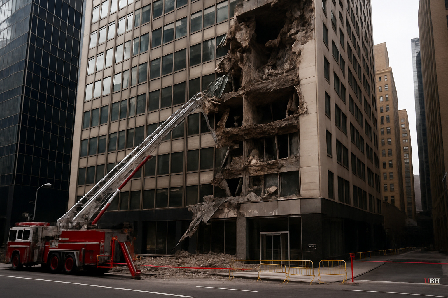 Former Pfizer Headquarters in Midtown Manhattan Remains Unstable After Columns Buckle, Buildings Evacuated