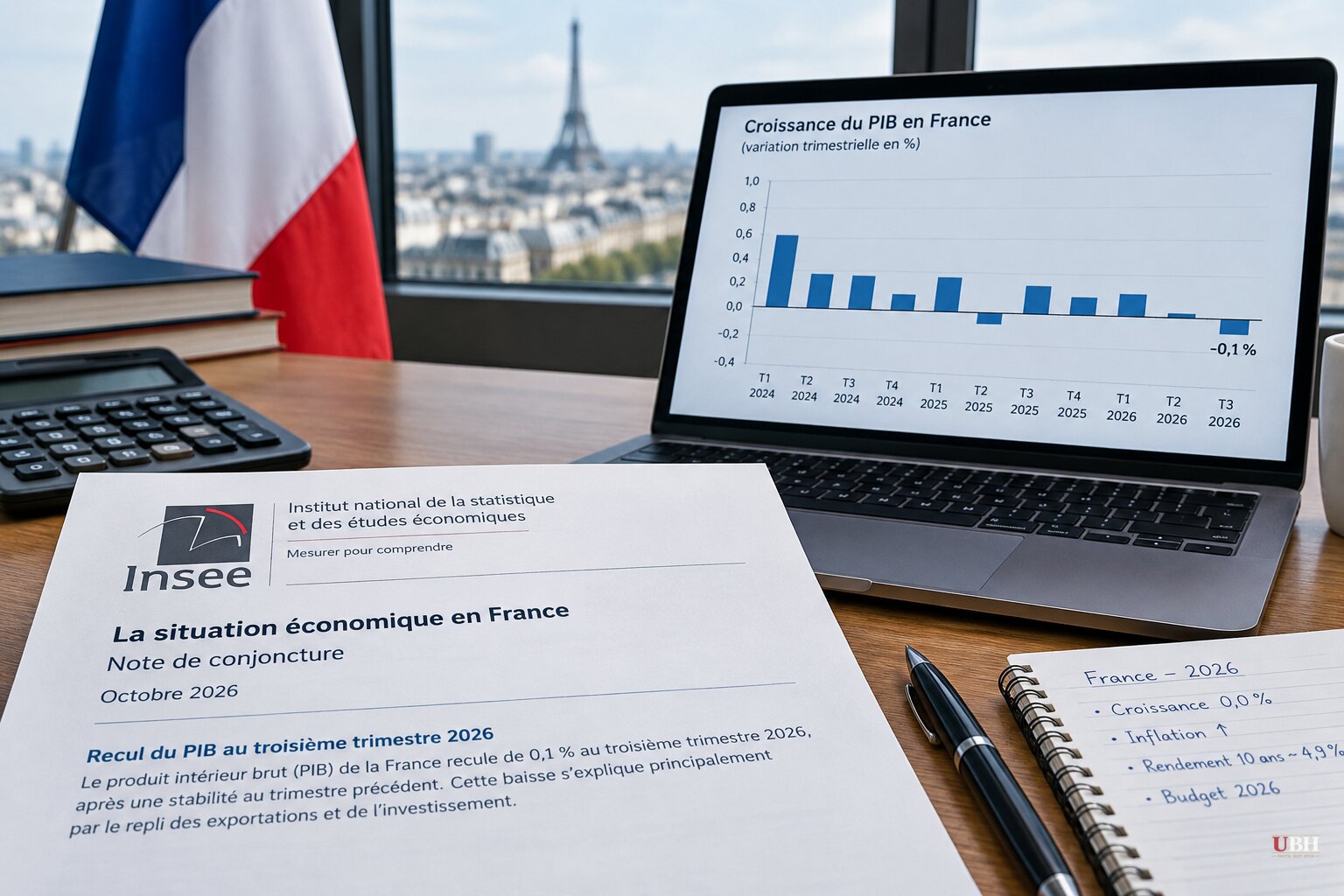 France Has Posted No Quarterly Growth in 2026 as Q3 GDP Falls 0.1% and the Budget Fight Looms
