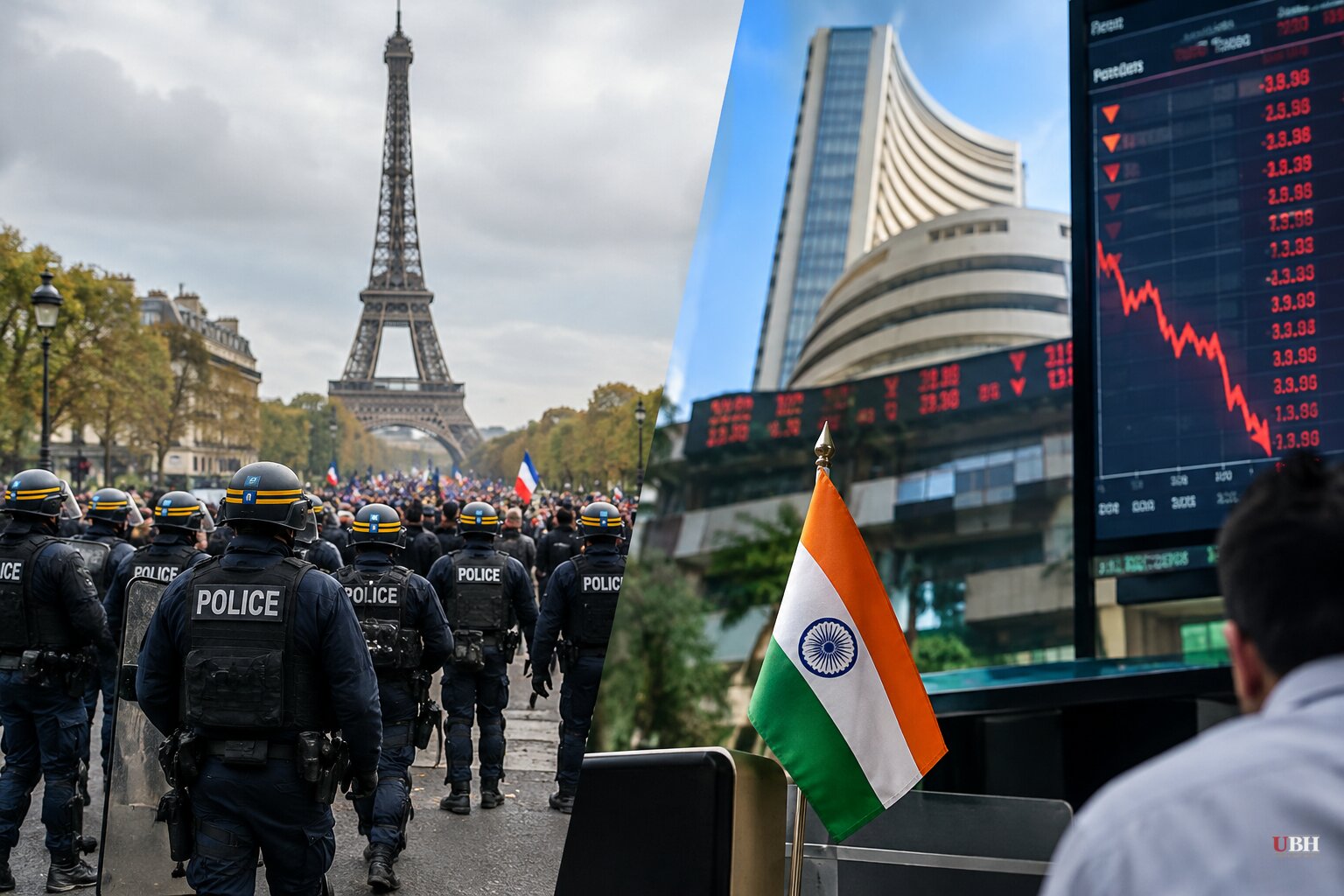 French 10-Year Yield Hits Highest Since 2002 as Protests Continue; Foreign Investors Sell Indian Stocks for 10th Straight Week