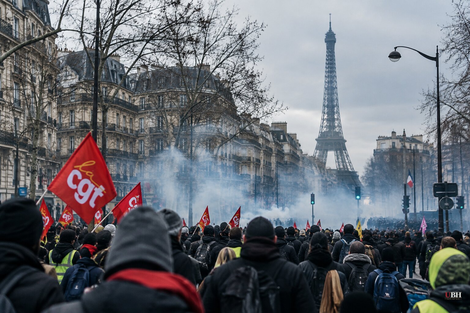 French Protests Draw 410,000 by Government Count, 800,000 by Union Count, as Paris March Ends in Tear Gas