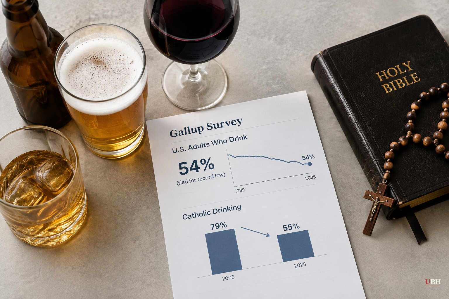 Gallup: 54% of Americans Drink, Tying Record Low, as Catholic Drinking Falls From 79% to 55%