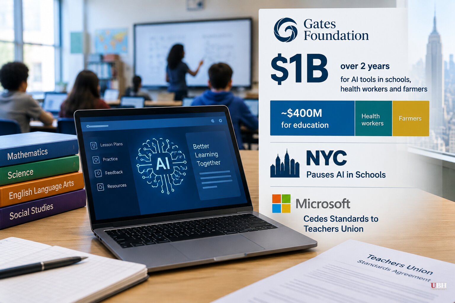 Gates Foundation Pledges $1 Billion for AI in Classrooms as NYC Pauses It and Microsoft Cedes Standards to Teachers Union