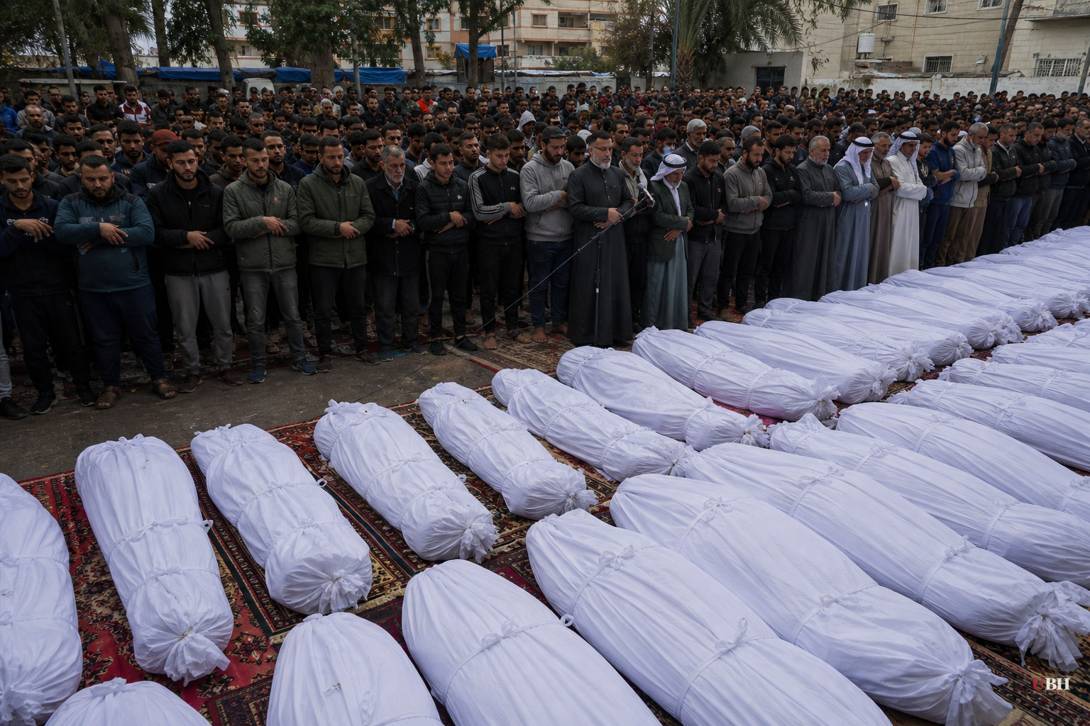 Gaza City Holds Mass Funeral for 112 Bodies Pulled From Rubble of 2023 Israeli Strike
