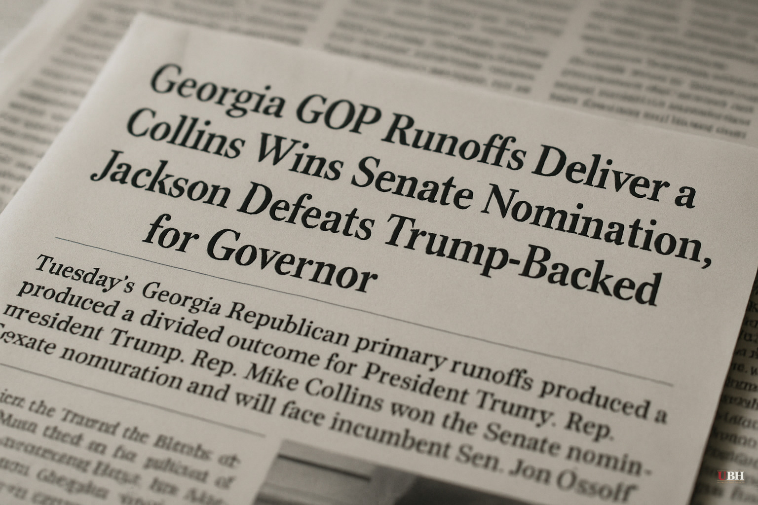 Georgia GOP Runoffs Deliver a Split: Collins Wins Senate Nomination, Jackson Defeats Trump-Backed Jones for Governor