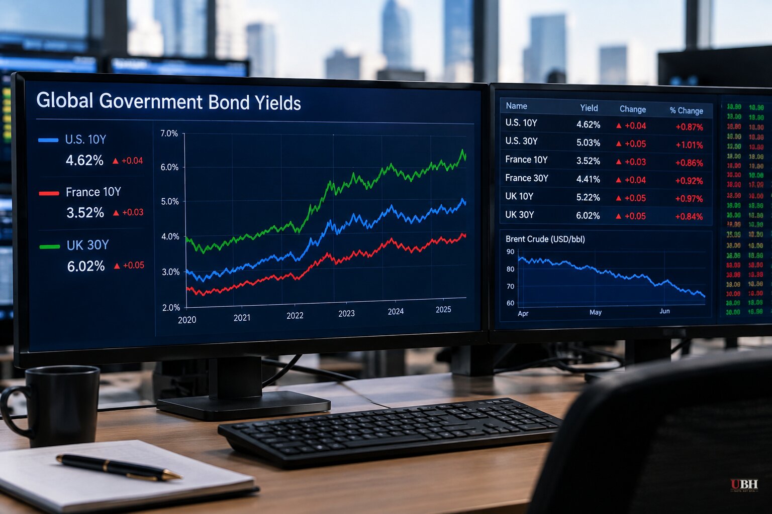 Global Bond Selloff Eases Friday After France Hits 24-Year High Borrowing Costs, UK 30-Year Gilts Top 6%