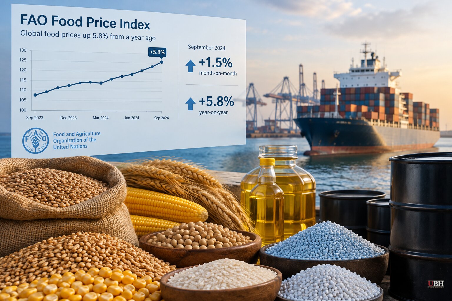 Global Food Prices Up 5.8% in a Year as UN Agencies and S&P Warn Hormuz Energy Shock Is Reaching Farms