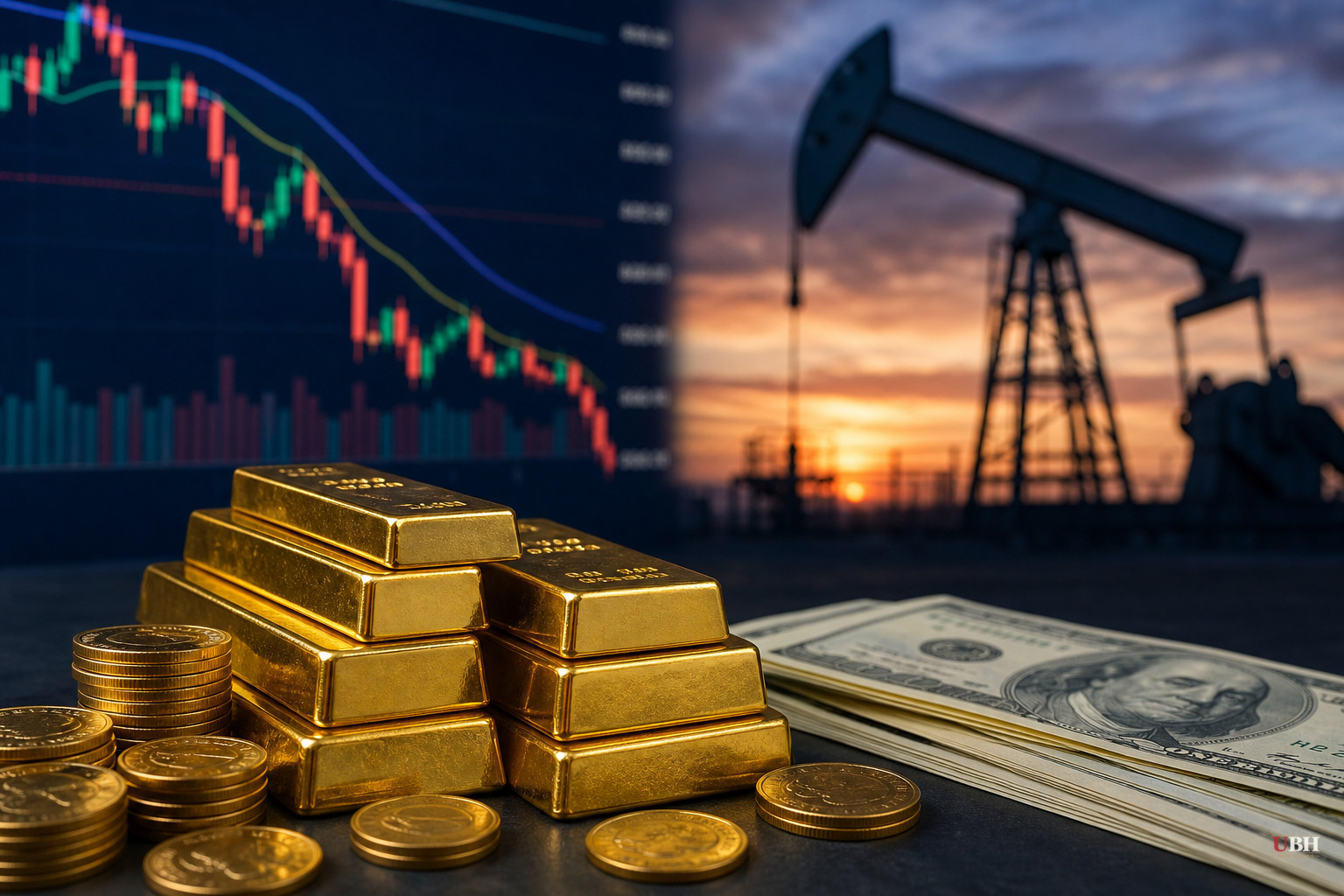 Gold Drops Below $4,000 as Dollar and Oil Both Rise on Ninth Night of Iran Strikes