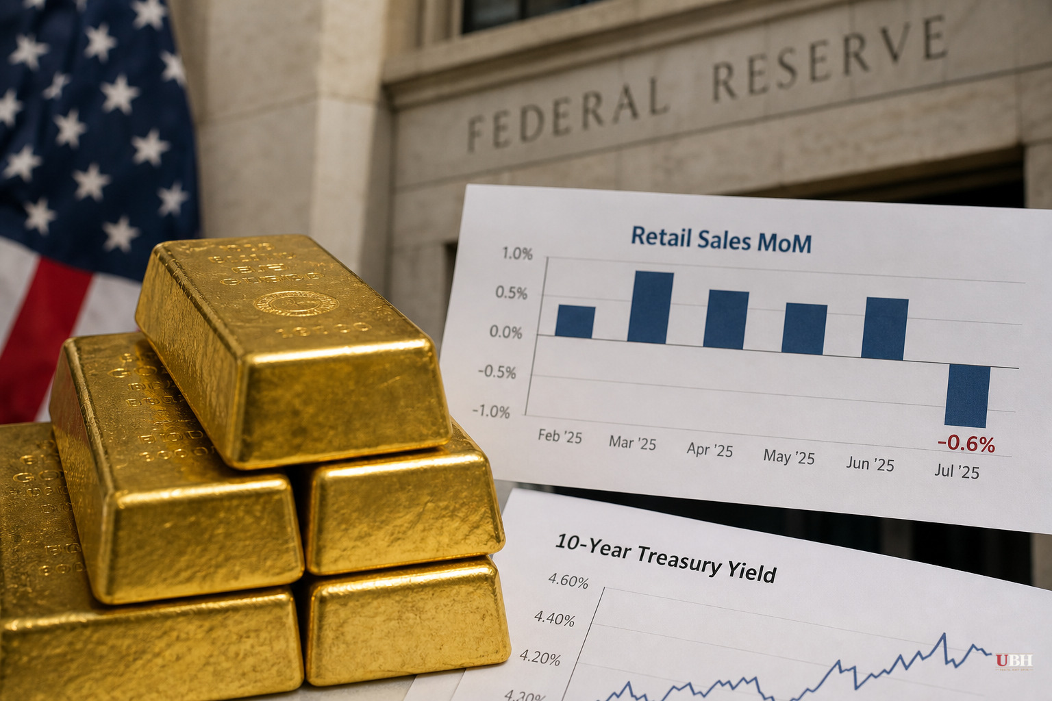 Gold Nears $4,400 as Weak Retail Sales Data Sinks Rate Hike Odds
