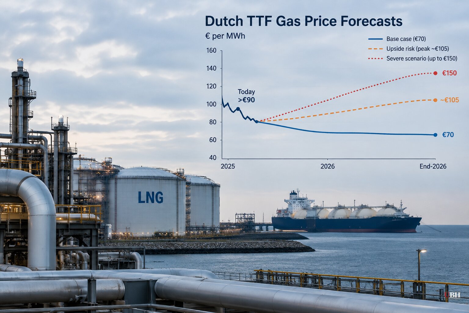 Goldman Forecasts Dutch Gas Easing to €70 by Year-End, Warns of €150 if Gulf LNG Stays Depressed and Winter Is Severe