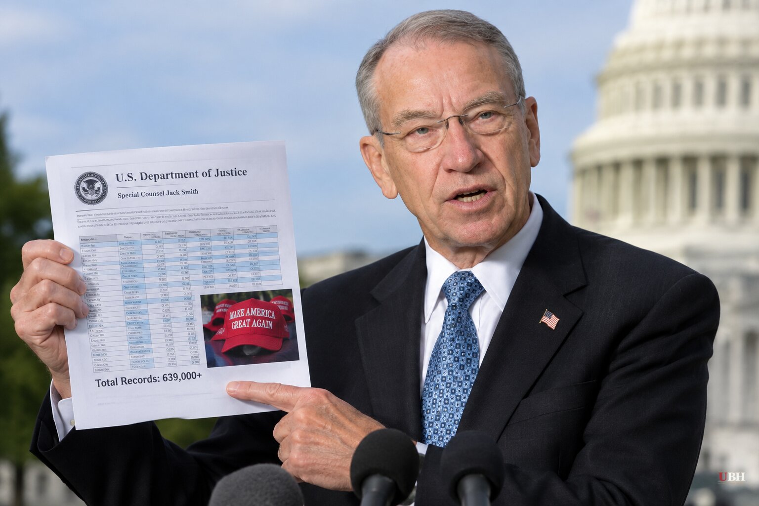 Grassley Memo Says Jack Smith's Office Obtained Data on 639,000 Republicans, Including MAGA Hat Buyers