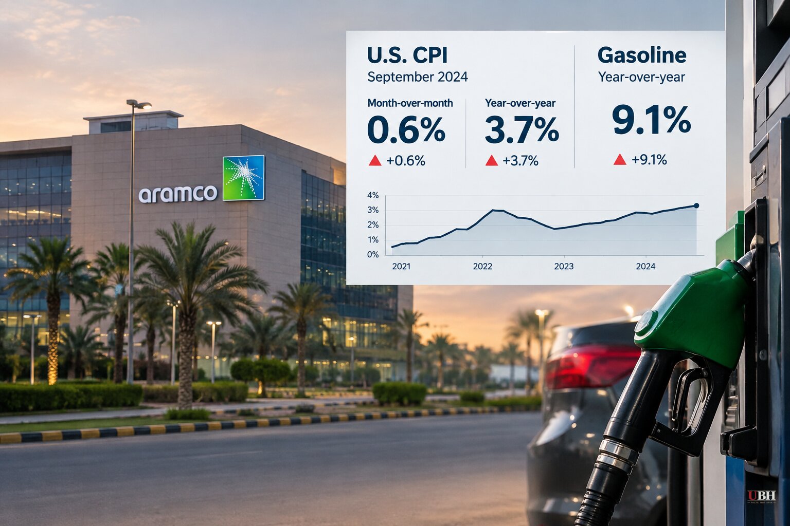 Gulf Strikes on Aramco Headquarters Continue as September CPI Hits 3.7%, With Gasoline Up 9.1%