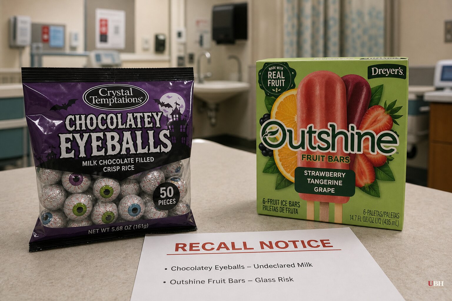 Halloween Chocolate Recalled in 13 States Over Undisclosed Milk, Outshine Fruit Bars Pulled for Glass Risk