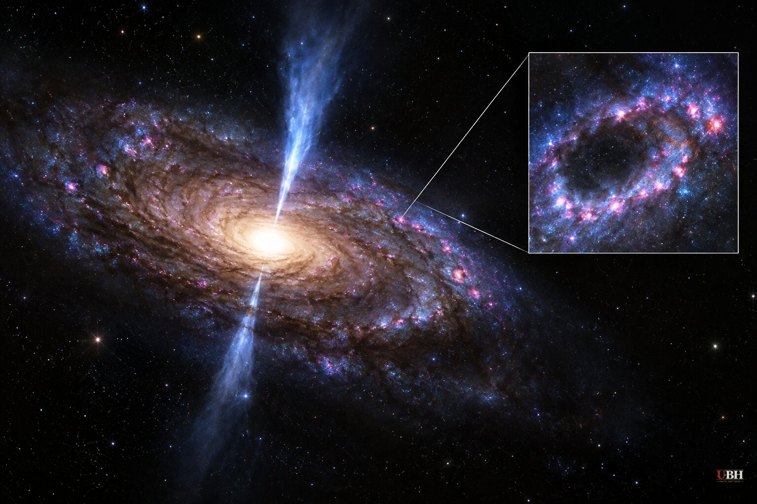Harvard Study of Nine Galaxies Finds Growing Black Holes May Help Build Stars, Not Just Destroy Them