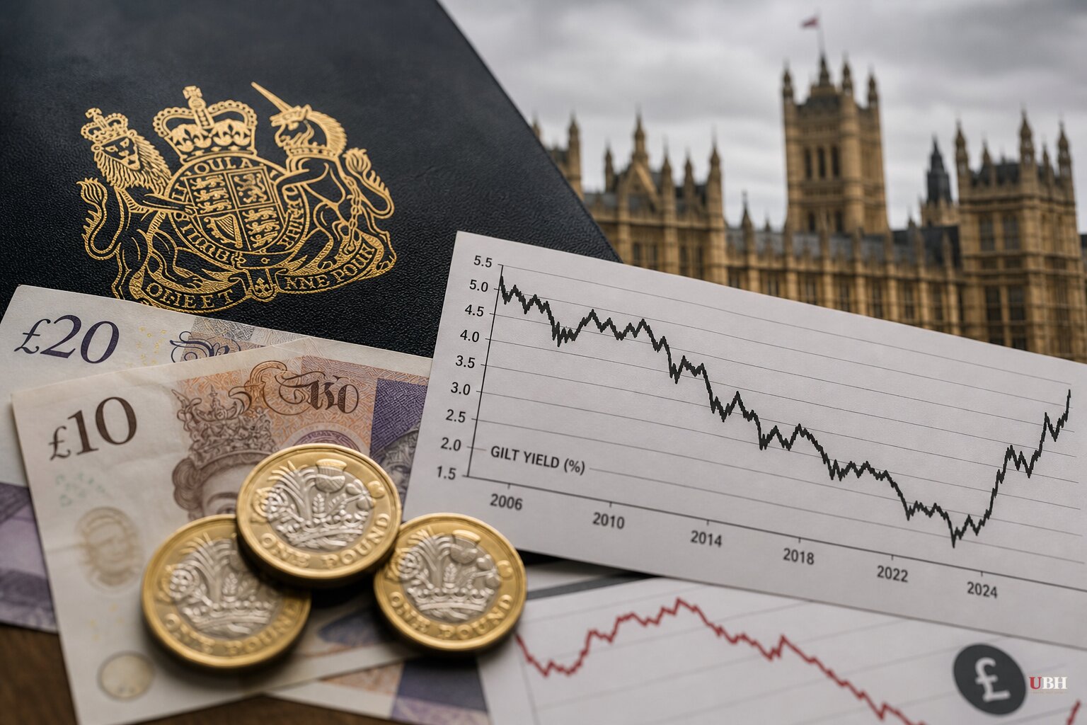 Healey's UK Budget Headroom Shrinks to £13 Billion as Gilt Yields Hit 18-Year High, Sterling Falls