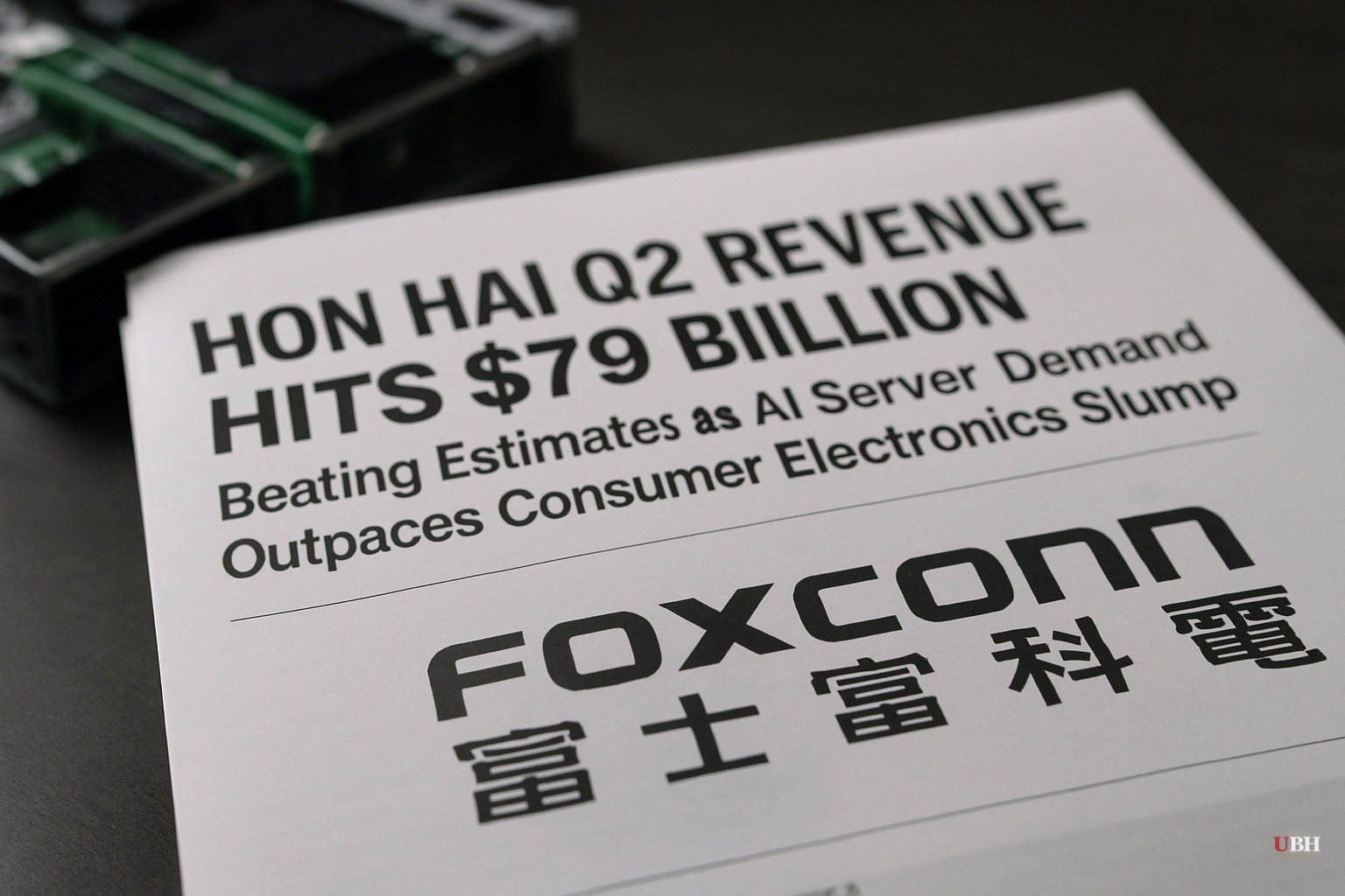 Hon Hai Q2 Revenue Hits $79 Billion, Beating Estimates as AI Server Demand Outpaces Consumer Electronics Slump