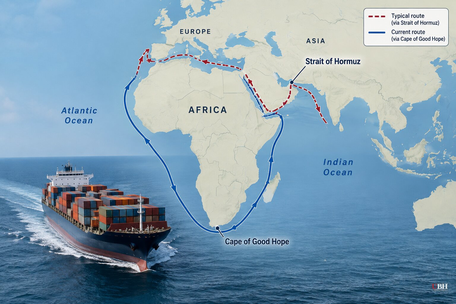 Hormuz War Reroutes Global Shipping Around Africa, but South African Ports Aren't Cashing In