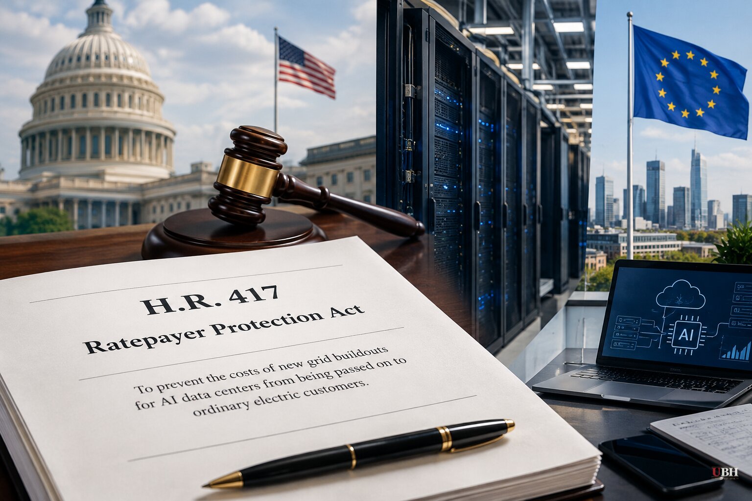 House Passes AI Data Center Ratepayer Bill 417-3 as Europe's Startups Race to Ease the Power Crunch