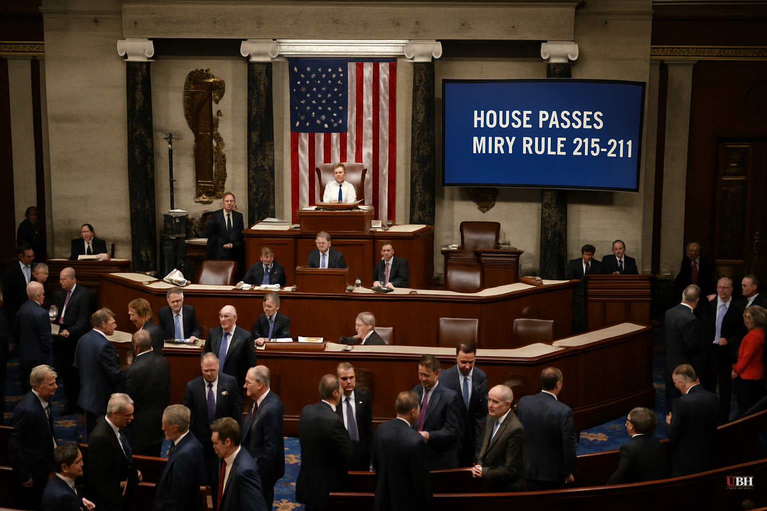House Passes MIRV Rule 215-211, Setting Up SAVE America Act Attachment to Four Bills
