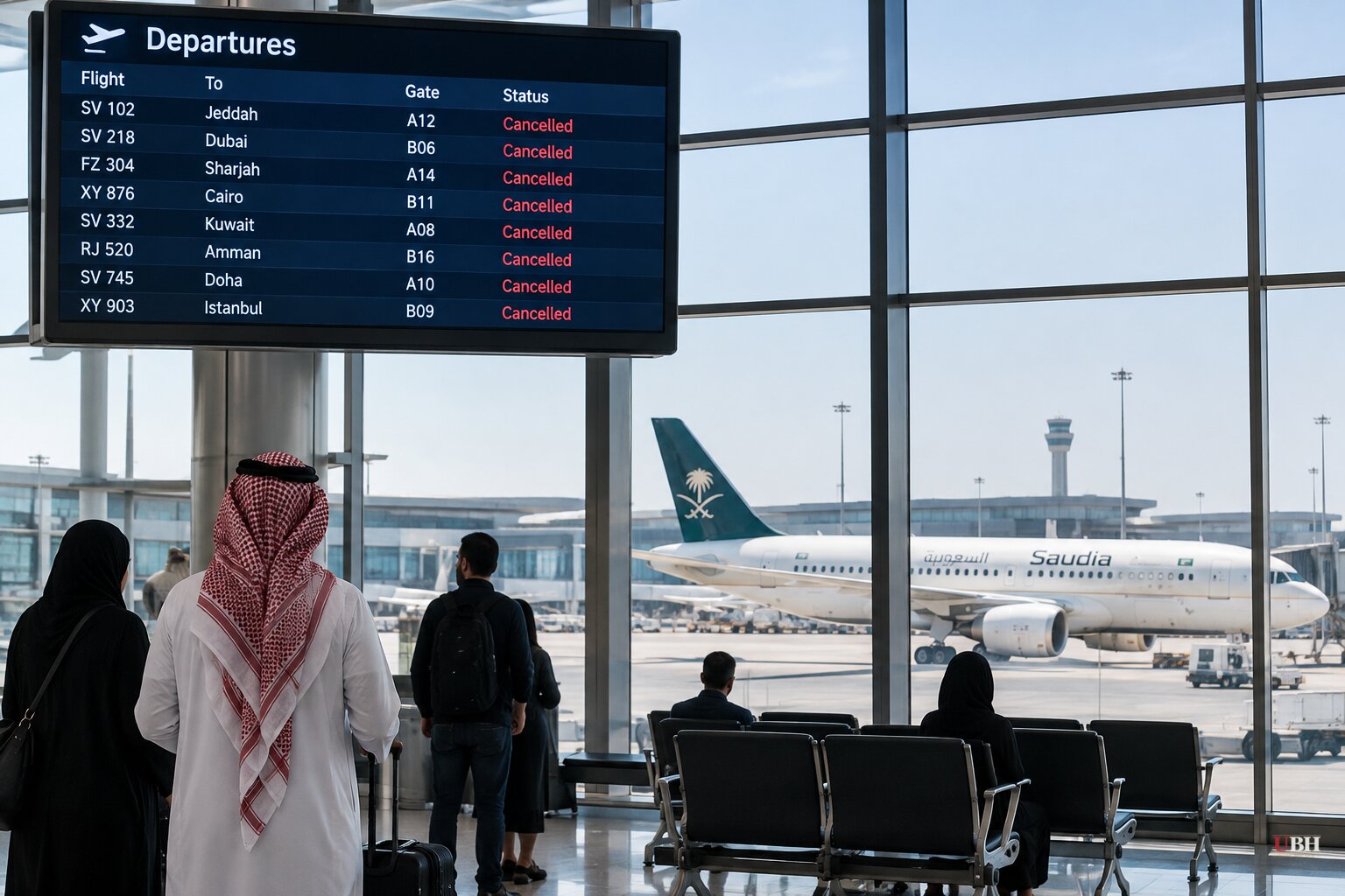 Houthi Strikes on Saudi Airports Kill Three and Wound 36, Saudi Officials Say; Riyadh Flights Gutted
