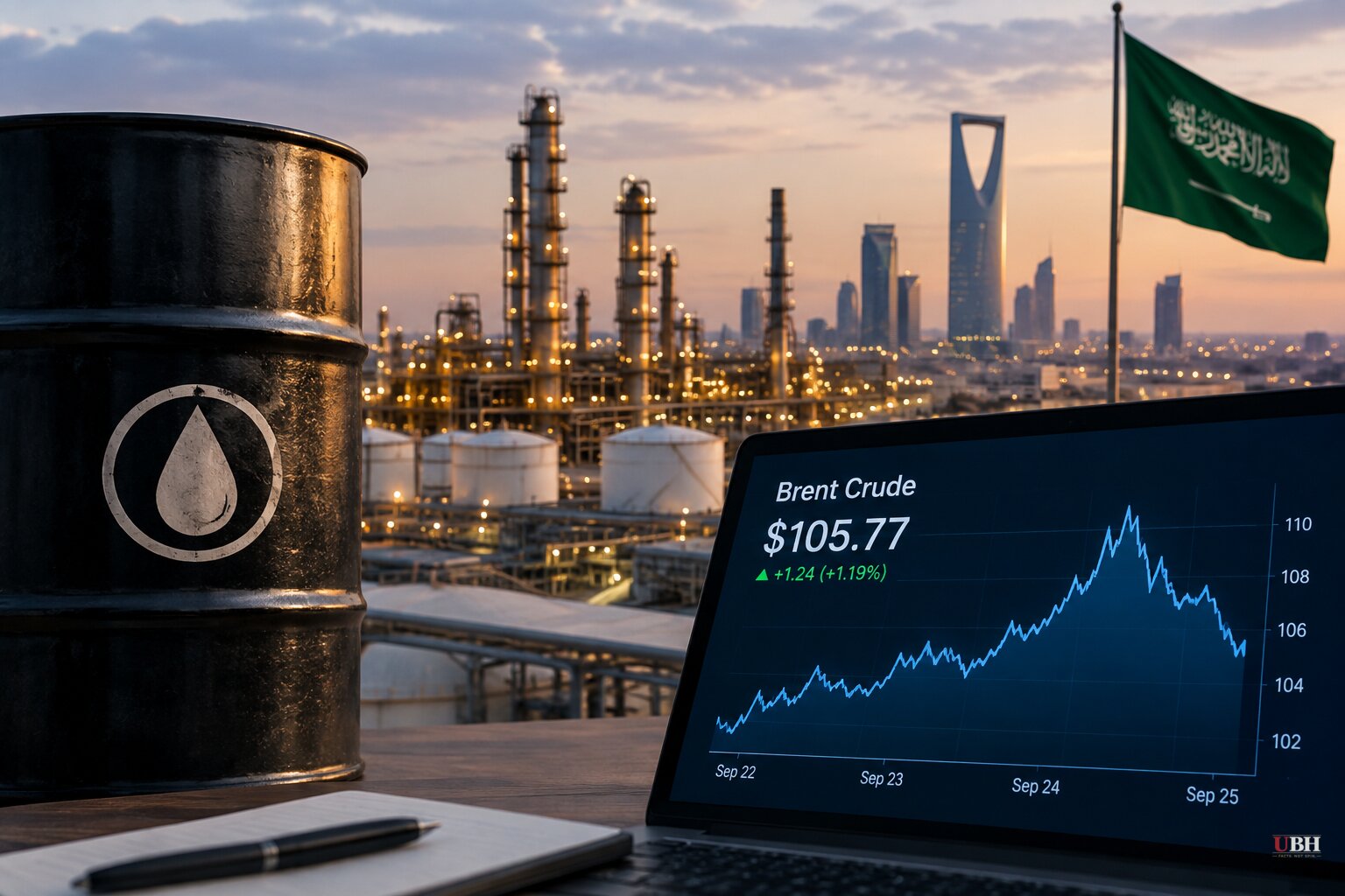 Houthis Claim Riyadh and Yanbu Strikes, Brent Crude Tops $108 Before Easing to $105.77