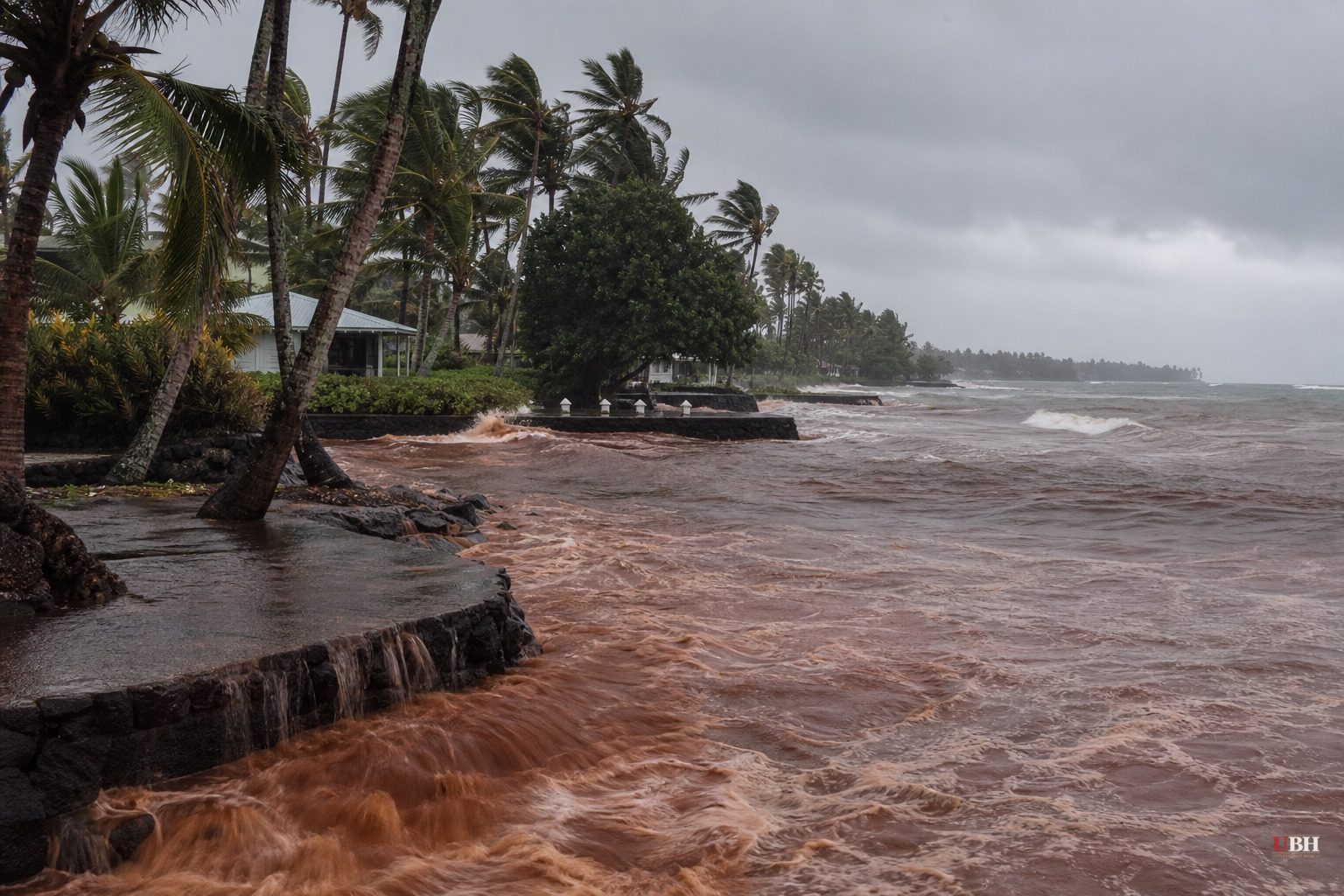 Hurricane Lala Hits Category 1 Strength, Slams Big Island With 20% Power Outages and Blood-Red Floodwater