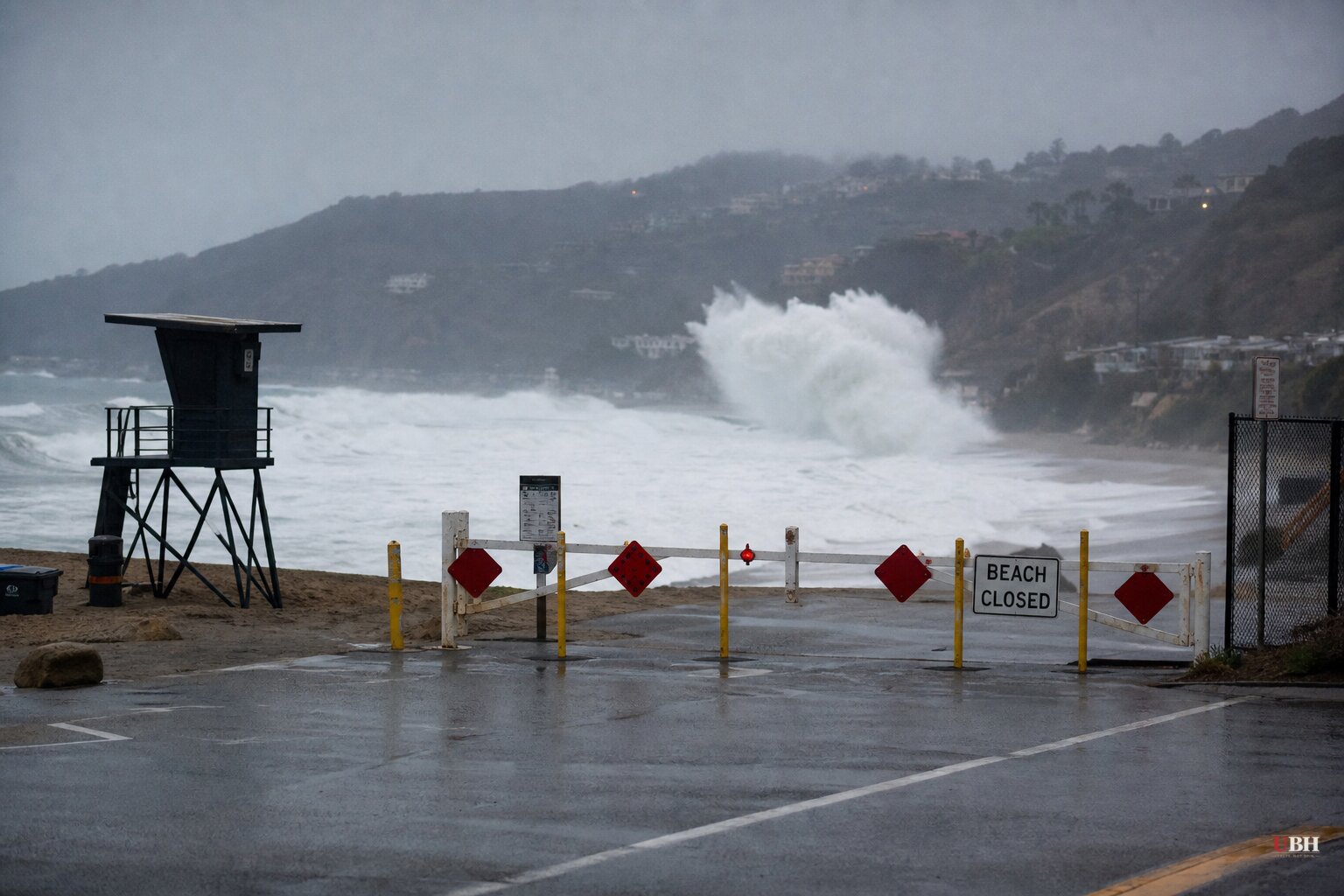 Hurricane Marie Dumps Rain on Los Angeles, Sends 10-Foot Waves Into Zuma Beach