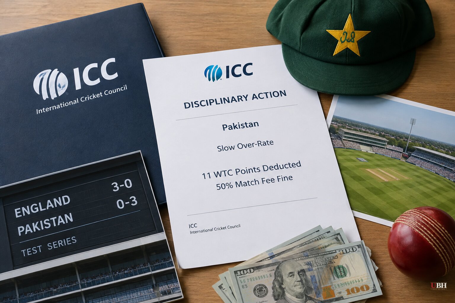 ICC Docks Pakistan 11 WTC Points and Fines Team 50% of Match Fee for Slow Over-Rate at Edgbaston