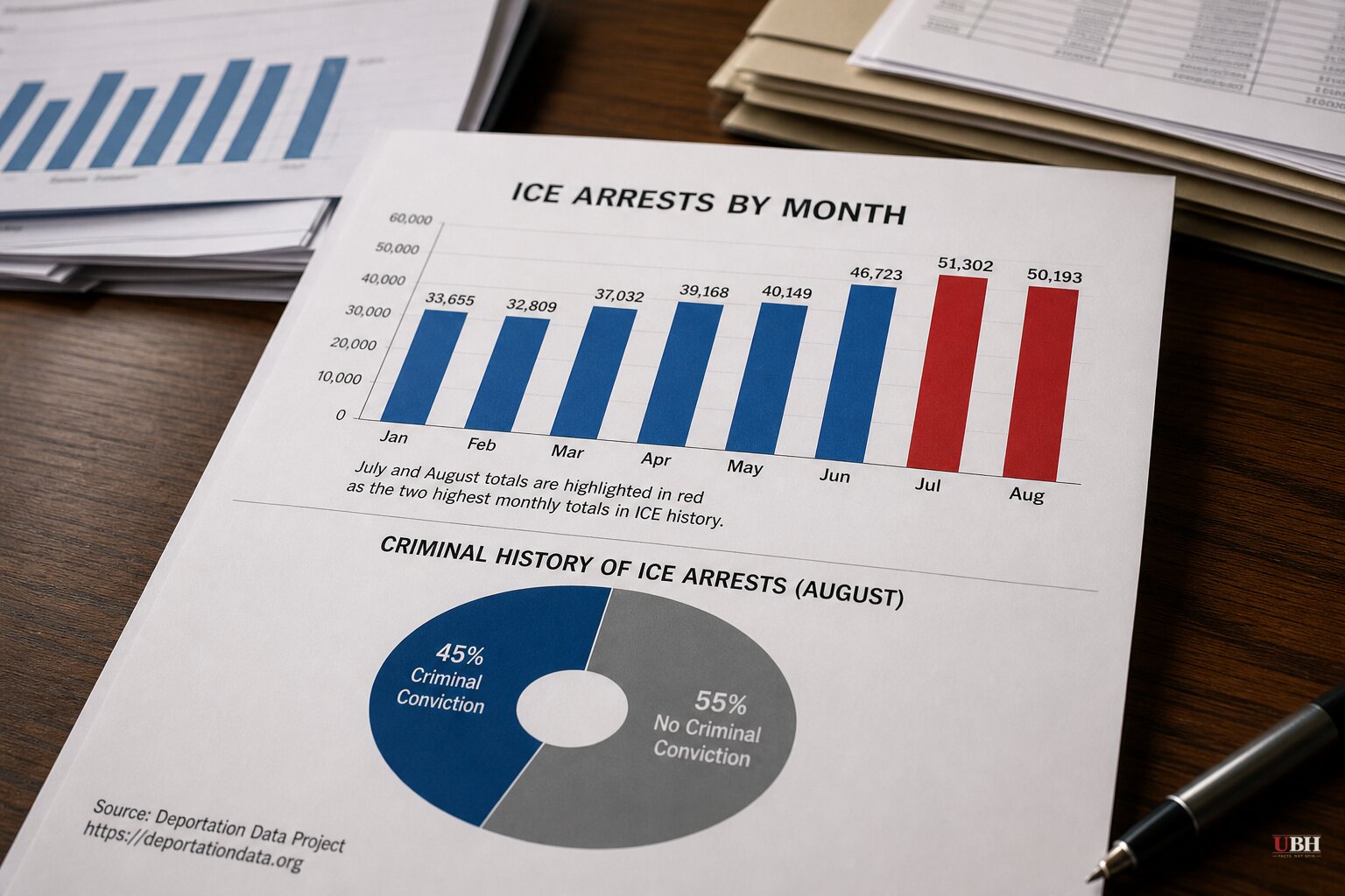 ICE Arrests Top 50,000 for Second Straight Month as DHS's 70% Criminal Claim Collides With Its Own Data