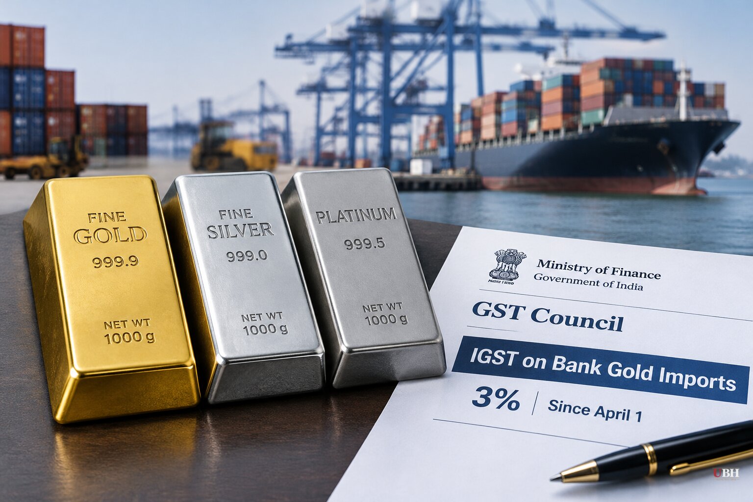 India Confirms 3% IGST on Bank Gold Imports Since April 1, Ending 2017 Exemption