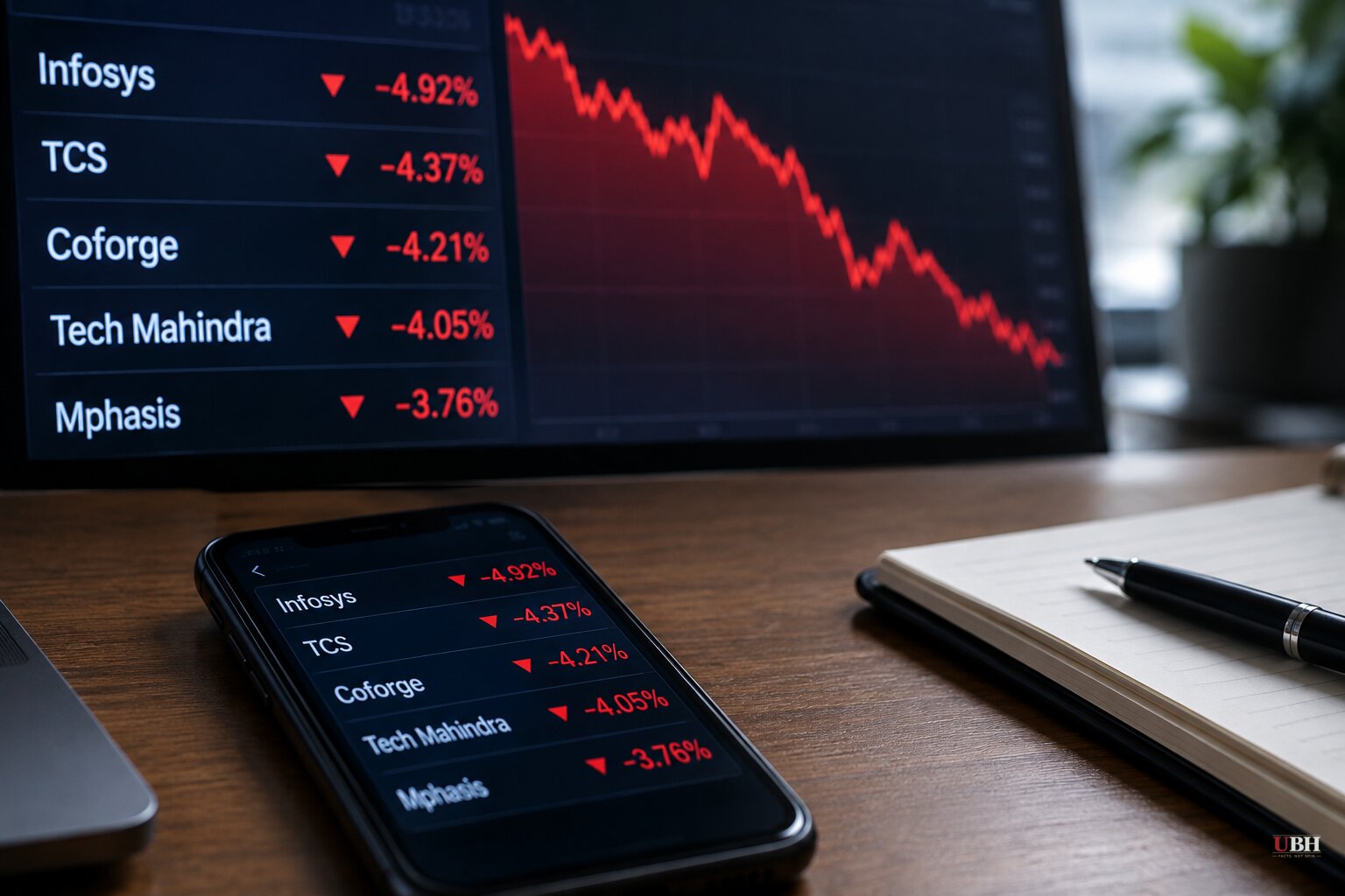 Indian IT Stocks Fall Up to 5% as AI Funding Worries and Infosys Downgrades Hit Sector