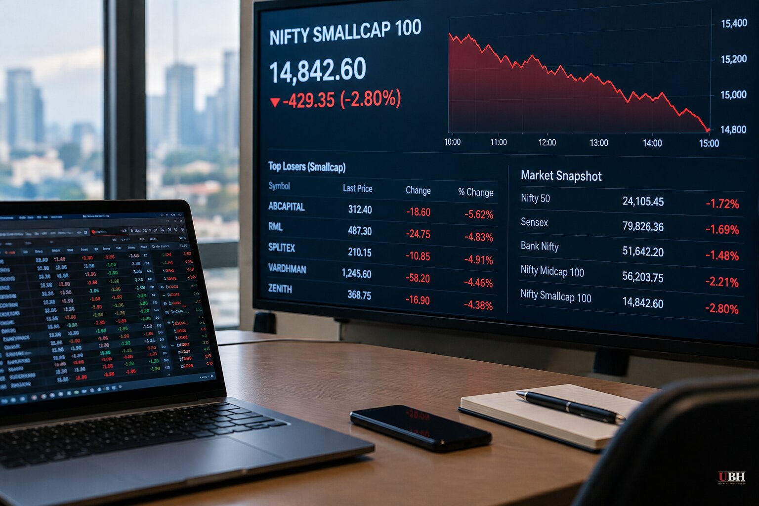 Indian Small Caps Fall 2.8% on Oct. 23, Erasing 2026 Gains as Margin Loans Unwind