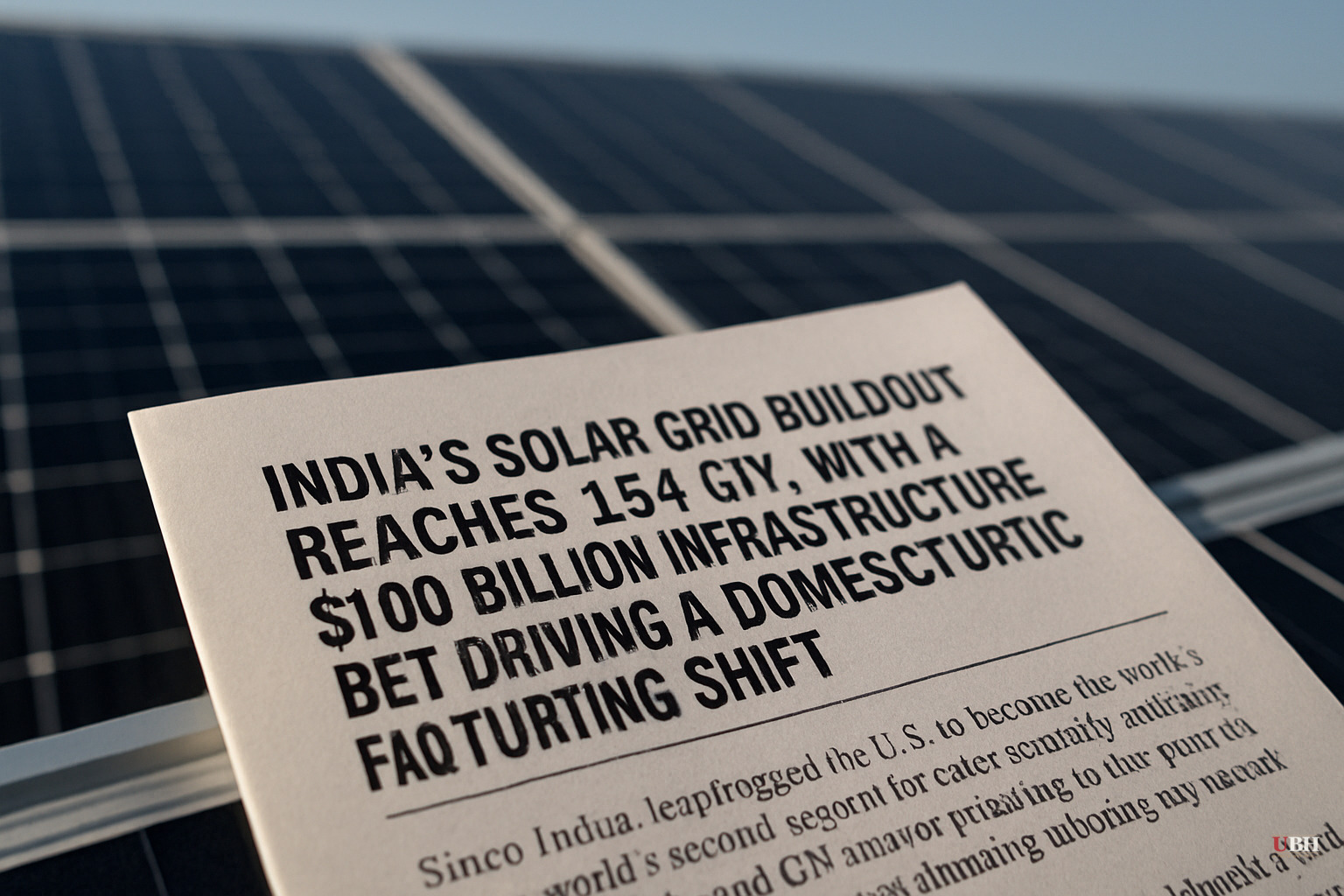 India's Solar Grid Buildout Reaches 154 GW, with a $100 Billion Infrastructure Bet Driving a Domestic Manufacturing Shift