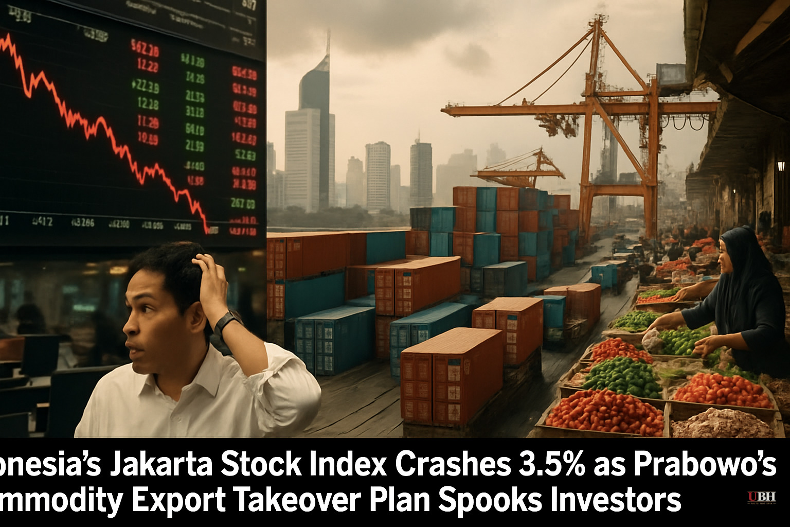 Indonesia's Jakarta Stock Index Crashes 3.5% as Prabowo's Commodity Export Takeover Plan Spooks Investors