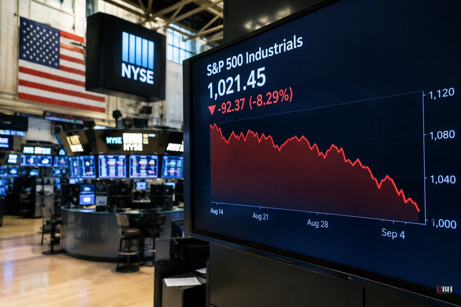 Industrial Stocks Sink Nearly 10% From August Peak, Break Key Technical Support