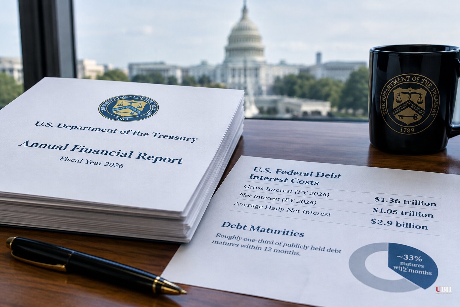 Interest on US Debt Hit a Record $1.36 Trillion in Fiscal 2026, With $10 Trillion Set to Roll Over Within a Year