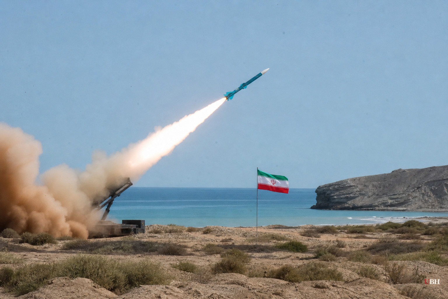 Iran Fires Anti-Ship Missiles Toward Strait of Hormuz From Qeshm Island