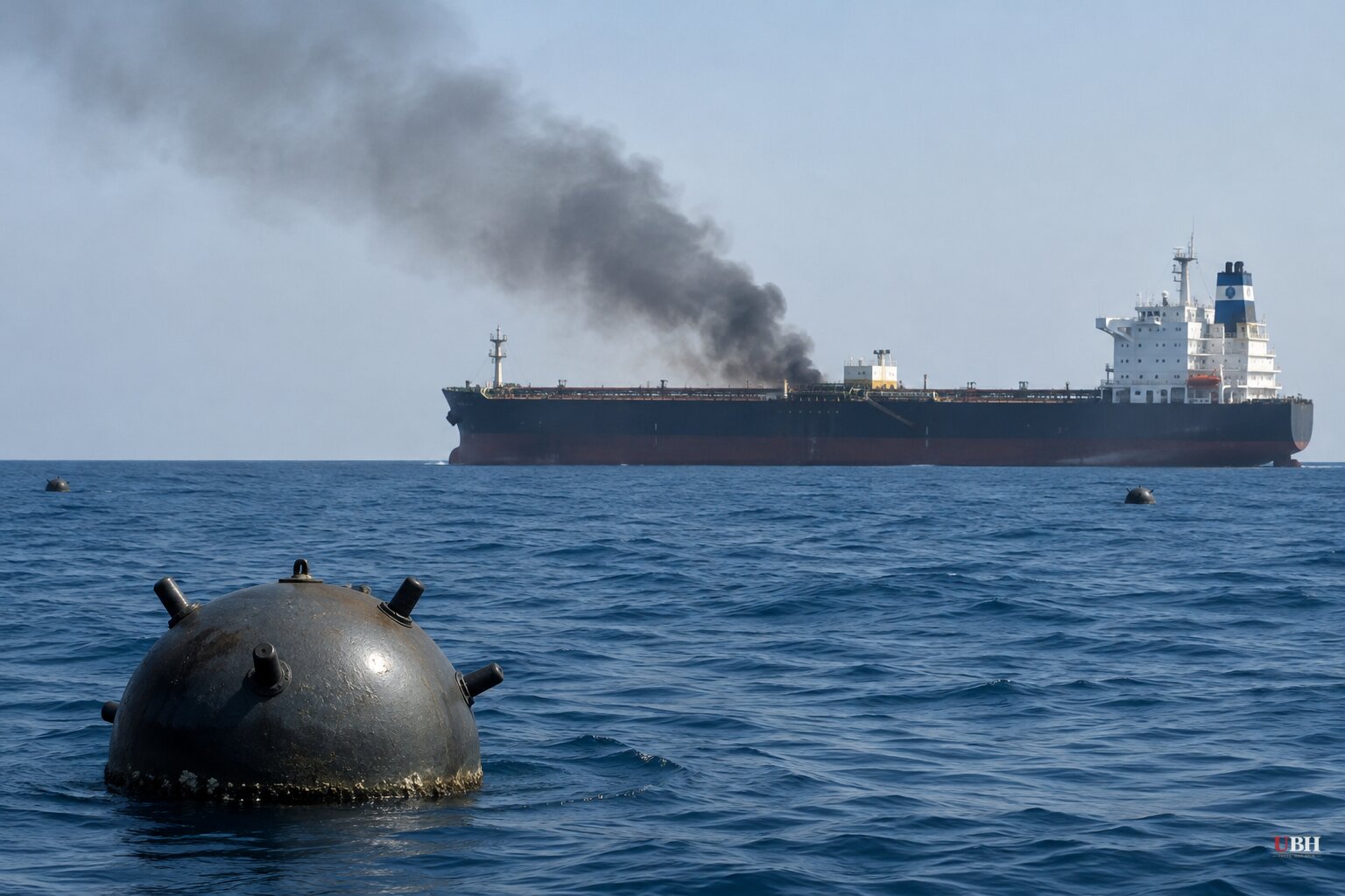 Iran Says Tanker Caught Fire After Hitting Mines East of Hormuz, Two Days After CENTCOM Chief Called Strait Mine-Free