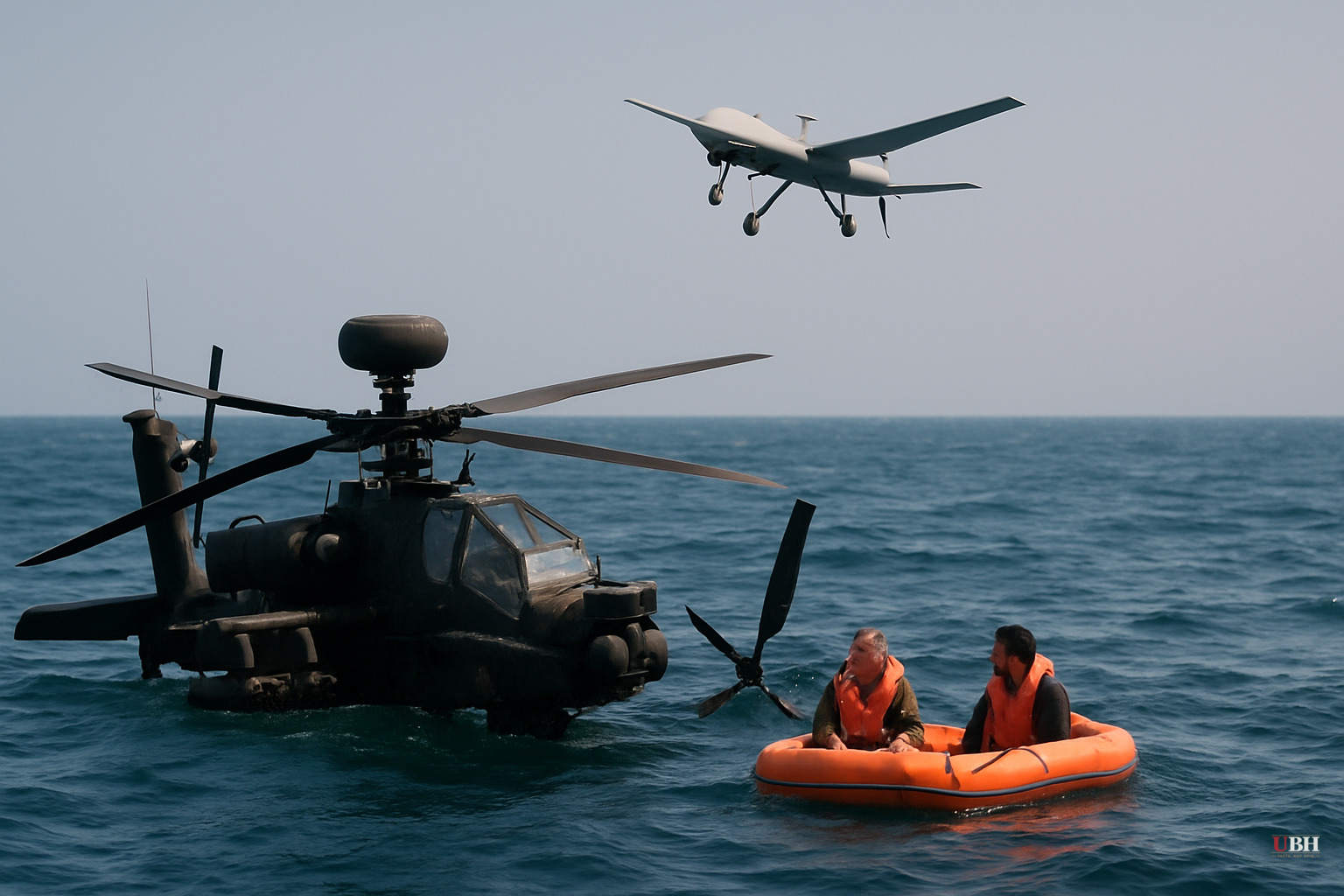 Iran Shot Down a U.S. Apache Helicopter Over the Strait of Hormuz. The Crew Was Rescued by an Unmanned Drone.