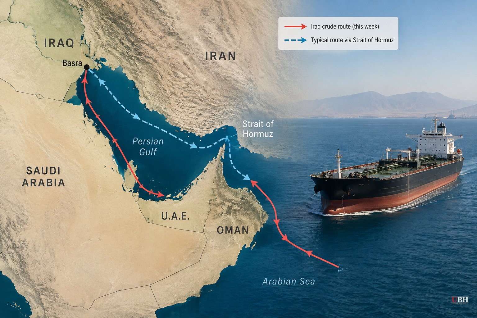Iraq Routes Crude Past Hormuz for First Time in Decades as Trump Tells Iran 'Easy Way or Hard Way'