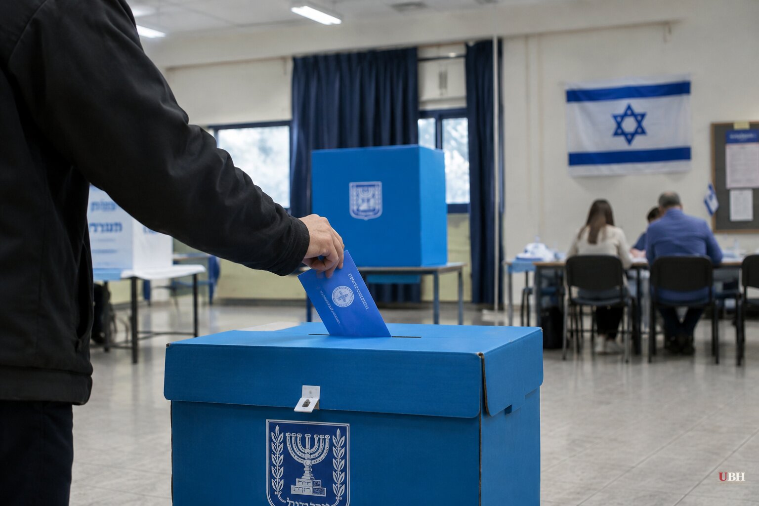 Israel Exit Polls Give Eisenkot's Bloc 52 to 53 Seats to Netanyahu's 50, Both Short of 61, With Turnout at 77.7%