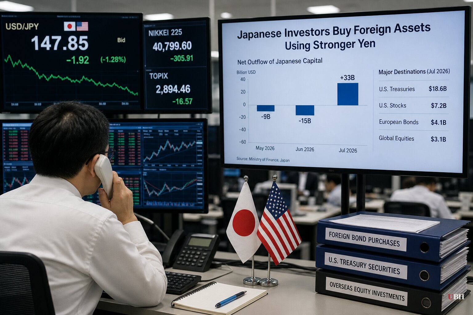 Japan's Yen Rescue Backfires: Investors Use Stronger Currency to Buy $33 Billion in Foreign Assets