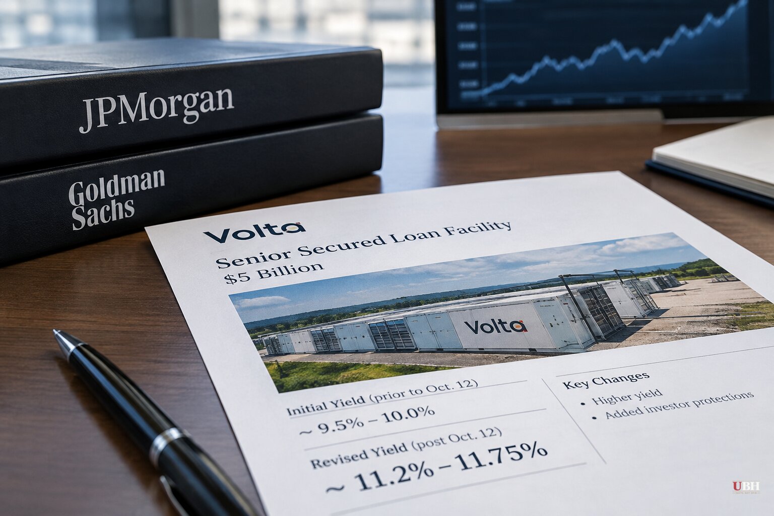 JPMorgan and Goldman Raise Yield on Volta's $5 Billion AI Loan to Roughly 11.2% to 11.75%