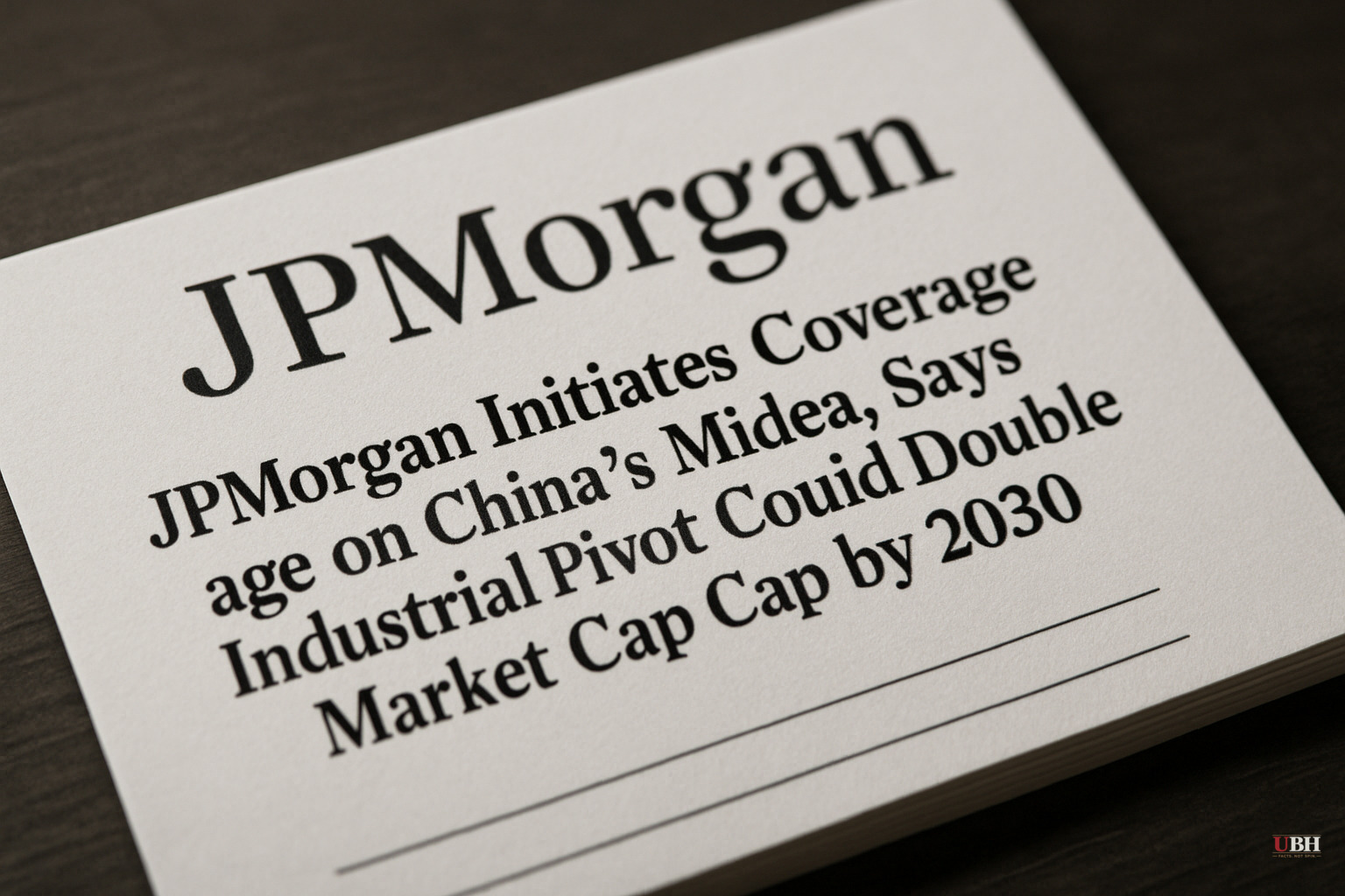 JPMorgan Initiates Coverage on China's Midea, Says Industrial Pivot Could Double Its Market Cap by 2030